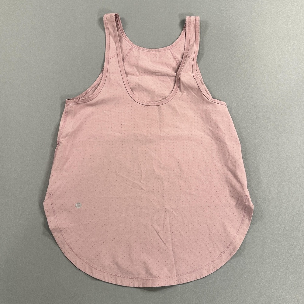 Lululemon Tank Top Womens Apx:Medium Pink Perforated Racerback Athletic Running - Picture 1 of 7